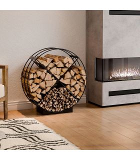 Porte bûches RONDO acier robuste grande capacité CookKing 333258