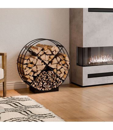 Porte bûches RONDO acier robuste grande capacité CookKing 333258