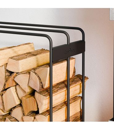 Porte bûches ZENO acier robuste rangement stable CookKing 333253