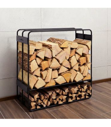 Porte bûches ZENO acier robuste rangement stable CookKing 333253