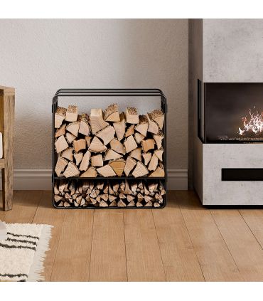 Porte bûches ZENO acier robuste rangement stable CookKing 333253