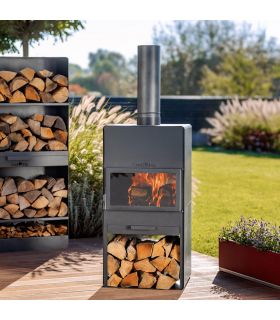 Cheminée extérieure acier robuste foyer performant CookKing 111500G