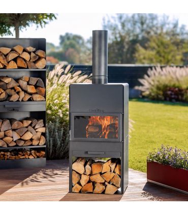 Cheminée extérieure acier robuste foyer performant CookKing 111500G