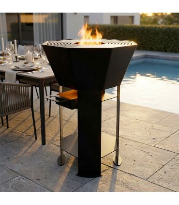 Pack Braséro extérieur AKNOR avec plaque de cuisson grillade - Jardin d'Acier PACK-AK-2