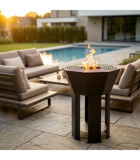 Pack Braséro extérieur AKNOR avec plaque de cuisson grillade - Jardin d'Acier PACK-AK-2