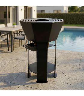 Pack Braséro extérieur AKNOR avec plaque de cuisson grillade - Jardin d'Acier PACK-AK-2