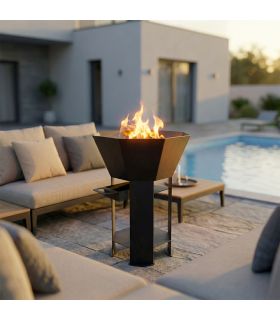 Braséro nu extérieur AKNOR, acier, thermolaqué, 60cm de diamètre - Jardin d'Acier RLD-AK-60