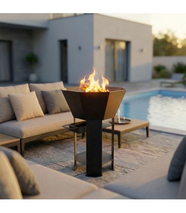 Braséro nu extérieur AKNOR, acier, thermolaqué, 60cm de diamètre - Jardin d'Acier RLD-AK-60