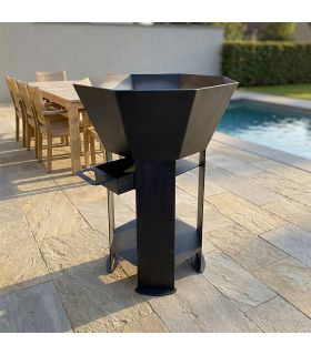 Braséro nu extérieur AKNOR, acier, thermolaqué, 60cm de diamètre - Jardin d'Acier RLD-AK-60