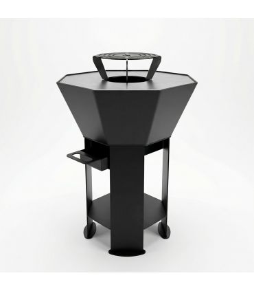 Pack Braséro extérieur AKNOR avec plaque de cuisson plancha et réhausse plaque de cuisson grillade - Jardin d'Acier PACK-AK-3