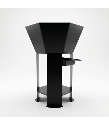 Pack Braséro extérieur AKNOR avec plaque de cuisson plancha et réhausse plaque de cuisson grillade - Jardin d'Acier PACK-AK-3