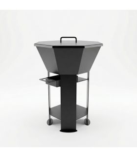 Pack Braséro extérieur AKNOR avec couvercle - Jardins d'Acier PACK-AK-1