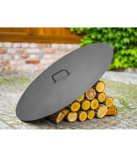 Couvercle pour foyer extérieur, 101,5cm de diamètre, acier naturel, CookKing, 111306