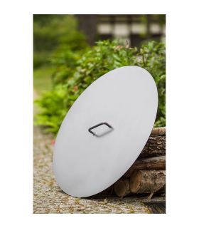 Couvercle pour foyer extérieur, 101,5cm de diamètre, acier naturel, CookKing, 111306