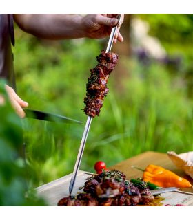 Brochette pour barbecue en acier inoxydable, 65cm, CookKing, 121225