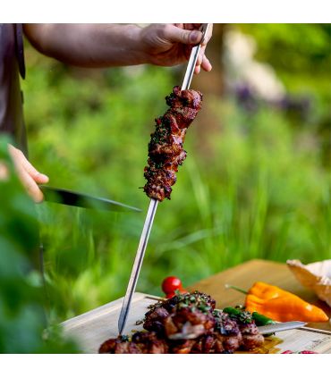 Brochette pour barbecue en acier inoxydable, 65cm, CookKing, 121225