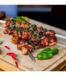 Brochette pour barbecue en acier inoxydable, 65cm, CookKing, 121225