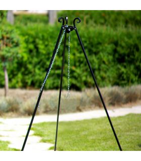 Grille de cuisson barbecue suspendu, trépied 180cm, 80cm de diamètre, CookKing, 111004