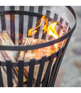 Foyer extérieur FLAME, acier naturel, 76cm de hauteur, CookKing, 111450