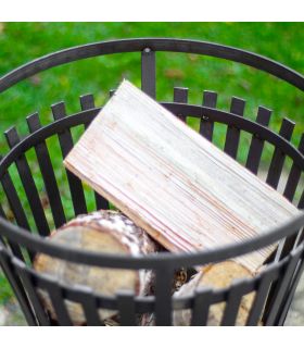 Foyer extérieur FLAME, acier naturel, 76cm de hauteur, CookKing, 111450