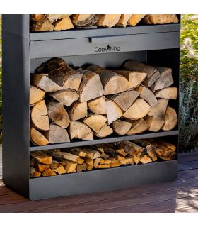 Rangementà bûches VENTO, pour cheminée , 150x80x30cm, CookKing, 333246