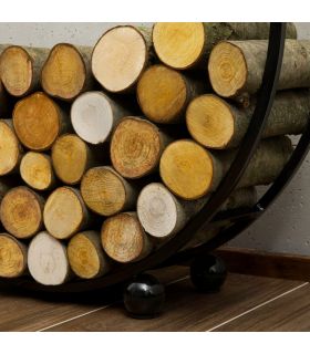 Porte bûches DAISY pour cheminée, 100cm, CookKing, 333248