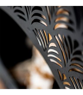 Foyer d'extérieur ANKARA, acier naturel, 108cm de hauteur, CookKing, 111486