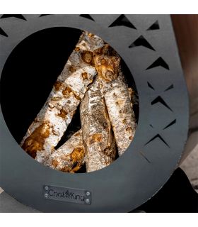 Cheminée d'extérieure AVANGARDO, acier naturel, hauteur de 108cm, CookKing, 111487