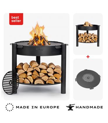 Braséro MONTANA 80cm plancha grille combinée CookKing PACK-111363-2