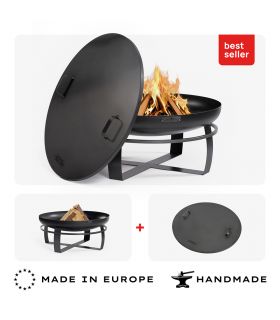 Braséro VIKING 80cm acier robuste couvercle inclus CookKing PACK-111262-1