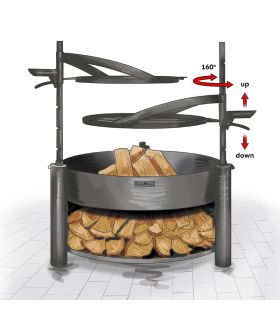 Braséro MONTANA X 80cm poêle suspendue polyvalent CookKing PACK-111000-2