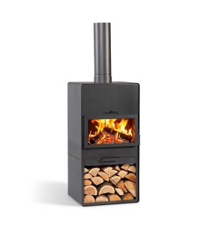 Cheminée extérieure acier robuste VENTO grille incluse CookKing PACK-111501DG