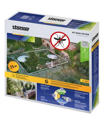 Pack nébuliseur anti-moustique e-25 ml 21V + Kit Geyser 125m de tuyau + Batterie 4,0Ah + Chargeur rapide 21V STOCKER PA