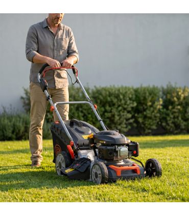 Tondeuse thermique 46 cm 139cc démarrage électrique et mulching inclus - POPSTER TLM046SM L139ES
