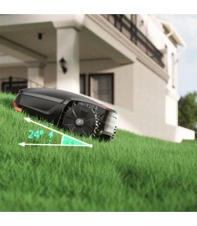 Robot tondeuse sans fil 18V, coupe 24 cm, RTK+VSLAM, 800 m² - POPSTER Unicut N1