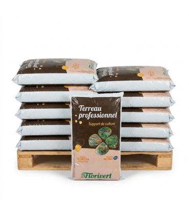 Palette de 10 sacs de 70 l de terreau prêt à l'emploi Fleurissement PAE Florivert NEG01617-10x70