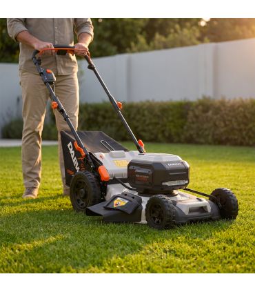 Tondeuse électrique sans fil 62V DAEWOO, lame 46 cm, batterie 4Ah et chargeur - DALLM62-18SP-K1