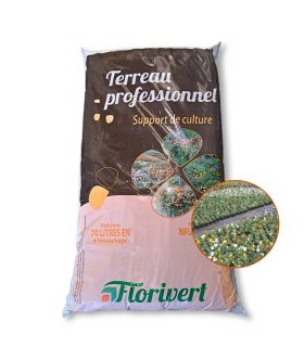 Terreau pour plantes vertes et fleurs Flori Horticole 70L, structure fine - Florivert NEG01644