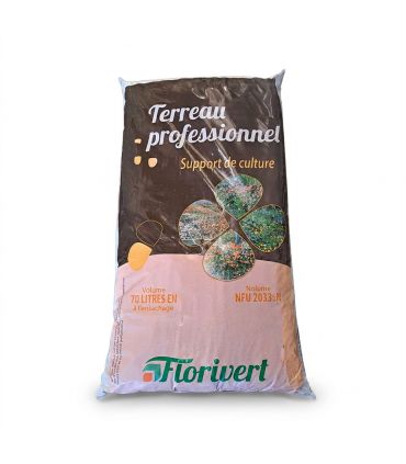 Pack de 10 sacs de terreau français pour plantes vertes et fleurs Flori Horticole 70L NEG01644-10x70