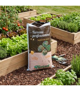 Pack de 10 sacs de terreau français pour plantes vertes et fleurs Flori Horticole 70L NEG01644-10x70
