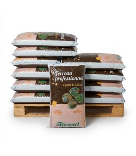 Pack de 10 sacs de terreau français pour plantes vertes et fleurs Flori Horticole 70L NEG01644-10x70