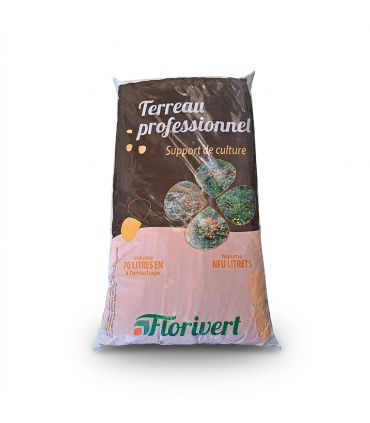 Pack de 20 sacs de terreau français pour plantes vertes et fleurs Flori Horticole 70L NEG01644-20x70