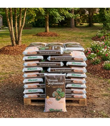 Pack de 20 sacs de terreau français pour plantes vertes et fleurs Flori Horticole 70L NEG01644-20x70