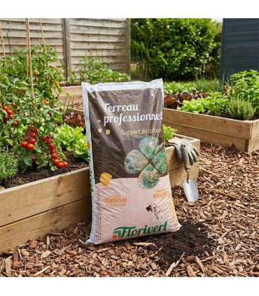 Pack de 20 sacs de terreau français pour plantes vertes et fleurs Flori Horticole 70L NEG01644-20x70