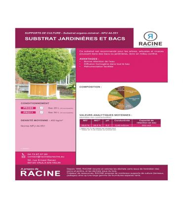 Substrat jardinières et bacs 42 sacs de 50 litres PRO11-42x50
