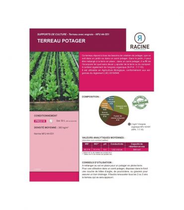 Terreau potager, 10 sacs de 50L - PRO218-10x50