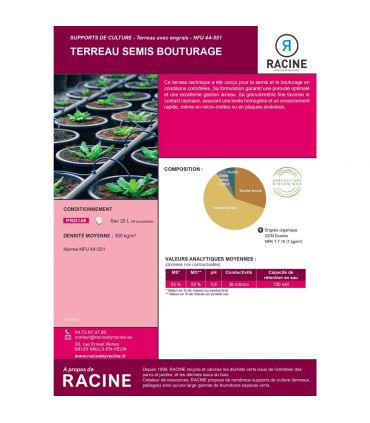 Terreau semi bouturage palette de 10 sacs de 20 litres PRO149-10x20