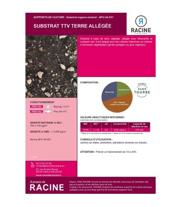 Substrat TTV terre allégée Big bag de 1,5m3 PRO163