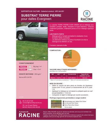 Substrat de terre pierre pour dalles EVER GREEN Big bag de 1m3 PRO422