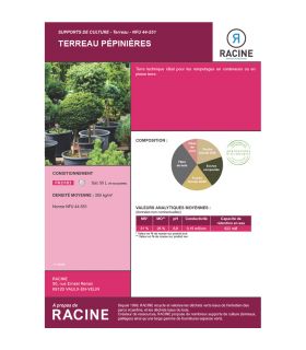 Terreau pépinière palette de 48 sacs de 50 litres PRO183-48x50